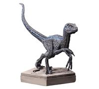 Iron Studios Jurassic World Icons Velociraptor - Estatuilla Azul de 9 cm, Color