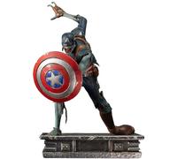 Iron Studios-What IF Zombie Capt America 1/10 Art ST Estatuas, Multicolor, 1:10