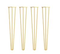 Iron Table Leg Support Furniture Office Desk Table Legs Home Furnishing Suitable For Coffee Tables Dining Tables Benches Stools(24inch（60cm）/Gold)