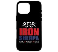 Iron Tri Sherpa - Equipo de Apoyo de triatlón Haul Cheer Kiss Carcasa para iPhone 16 Pro MAX