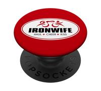 Iron Tri Sherpa Wife Triatlón - Haul Cheer Kiss Triathlete PopSockets PopGrip Adhesivo