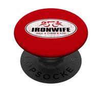 Iron Tri Wife - Triatlón Haul Cheer Kiss para mi triatleta PopSockets PopGrip Adhesivo