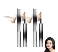 Iron Wand Mascara,2025 New Brushless Metal Wand Mascara Black Washable Metal Mascaras,3D Curling Eyelash Mascaras,Long Lasting,Sweat-Proof,Lengthening,Quick-Drying and Reuse (Brown*2)