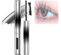 Iron Wand Mascara,3D Curling Eyelash Iron Mascaras, Black, Waterproof, Sweat-proof, Long-lasting Curl, Quick-drying Formula, Metal Mascara Wand (Black)