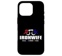 Iron Wife Tri Sherpa Triatlón Triatleta - Haul Cheer Kiss Carcasa para iPhone 16 Pro