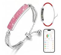 Irondance Pulsera inteligente ligera de lujo para mujer, rastreador de actividad de bienestar, 2 bandas, seguimiento de ritmo cardíaco y sueño 24 horas, múltiples modos deportivos para iOS y Android