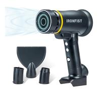 IRONFIST Soplador turbo de hojas compatible con batería DEWALT de 20 V MAX, fuerza de soplado de 1400 g, motor canalizado, 5 velocidades, pantalla digital, ultraligero de 0,6 kg para limpieza de polvo
