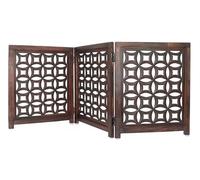 IRONGATE - Puerta de Seguridad Plegable de Madera para Perros con 3 Paneles, 24 Pulgadas, Puerta de Entrada para Interiores, Pasillo, escaleras, Puerta para Cachorros, Totalmente montada, marrón