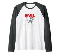 Ironía del Bebé I'm Actually Evil Malo Refranes Divertidos Camiseta Manga Raglan