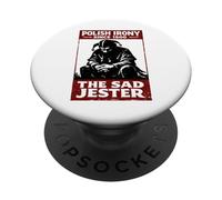 Ironía polaca Desde 1500 - El diseño histórico del bufón Triste PopSockets PopGrip Adhesivo