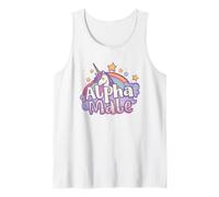 Ironic Alpha Male Tee: Real Men Rainbow Unicorn Sparkles Camiseta sin Mangas