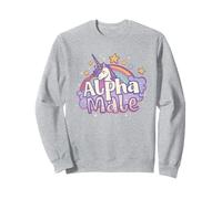 Ironic Alpha Male Tee: Real Men Rainbow Unicorn Sparkles Sudadera