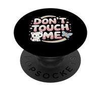Ironic Cat Edgy Dont Touch Me PopSockets PopGrip Adhesivo