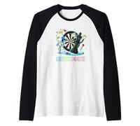 Ironic Darts Player Hobby Ajedrez Peón vs Rey Camiseta Manga Raglan
