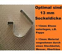 Ironico - Juego de 4 muelles para zócalo de cocina para colocar debajo del gabinete, soporte de clips, soporte para fijación frontal de gabinetes de muebles
