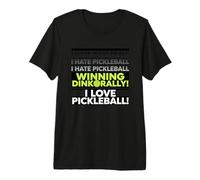 Irónico Jugador de Pickleball Aficionado a Beber un Tiro Camiseta Premium