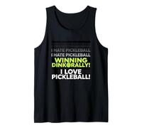 Irónico Jugador de Pickleball Aficionado a Beber un Tiro Camiseta sin Mangas