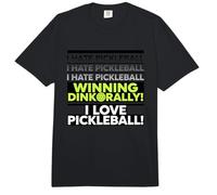 Irónico Jugador de Pickleball Aficionado a Beber un Tiro Comfort Colors Adult Heavyweight T-Shirt