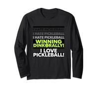 Irónico Jugador de Pickleball Aficionado a Beber un Tiro Manga Larga