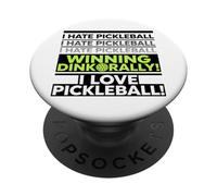 Irónico Jugador de Pickleball Aficionado a Beber un Tiro PopSockets PopGrip Adhesivo
