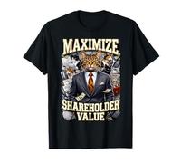 Irónico Maximizar Valor Accionista Gatos Negocios Finanzas Meme Camiseta