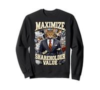 Irónico Maximizar Valor Accionista Gatos Negocios Finanzas Meme Sudadera