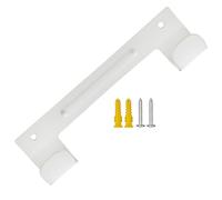 Ironing Board Hanger - Metal Wall Rack | 15.3x4x4.5cm Size, Black White Colors, Durable Steel Hook Organizer, Easy Install Space Saving Iron Board Holder for Laundry Utility