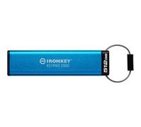 Kingston Ironkey Keypad 200C 512GB Unidad Flash USB Cifrada | Teclado Alfanumérico | Acceso Multi-Pin | XTS-AES 256-bit | FIPS 140-3 Nivel 3 Certificado (Pendiente) | IKKP200C/512GB, Azul