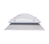 Ironlux - Claraboya Cuadrada para Techo Fija (sin apertura) Bivalva - Incluye Cúpula, Zócalo de PVC y Accesorios para el Montaje - Anti-condensación - Tragaluz - AxB =60 x 60 cm - CxD = 40 x 40 cm
