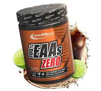 IronMaxx 100% EAAs Cero - Cola Lima bote de 500g | polvo de EAA, vegano y sin azúcares con todos los 8 aminoácidos esenciales | sabor afrutado, sin conservantes
