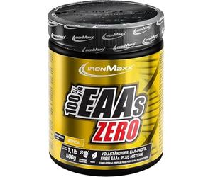 IronMaxx® 100 Percent EAAs Zero Tropical 500g - Aminoacidos Esenciales en Polvo - EAA con BCAA - Sin Azucar - Suplemento Alimenticio para Nutricion Deportiva