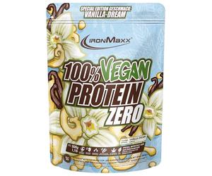 IronMaxx 100% Vegan Protein Zero - Vanilla Dream 500g | proteína en polvo sin azúcar y rica en proteínas de 4 componentes | proteína en polvo vegana sin aspartamo