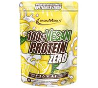 IronMaxx 100% Vegano Protein Zero - Suero de leche limón 500g | Proteína en polvo sin azúcar y rica en proteínas elaborada con 4 componentes | Proteína vegana en polvo sin aspartamo