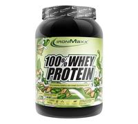 IronMaxx 100% Whey Protein 900 g - Proteína de Suero en Polvo Sabor Pistacho Cremoso | Con BCAA | Fácil Disolución | Batido de Proteínas para Fitness y Gimnasio