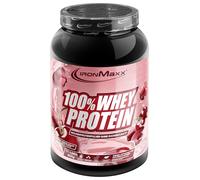 IronMaxx 100% Whey Protein 900 g - Proteína de Suero en Polvo Sabor Yogur de Cereza | Con BCAA | Fácil Disolución | Batido de Proteínas Ideal para Deportistas y Fitness