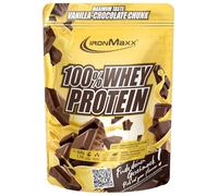 IronMaxx 100% Whey Protein en polvo 500 g - Vanilla Chocolate Chunk | Batido de proteínas cremoso con BCAA y EAA | Alto contenido en proteínas, bajo en carbohidratos y bajo en azúcar