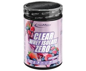 IronMaxx Clear Whey Isolate Zero, Bayas silvestres Lata de 400 g, Aislado de proteína de suero transparente sin azúcar, Proteína transparente sin lactosa