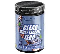 IronMaxx Clear Whey Isolate Zero - Té helado de arándanos Lata de 400 g | Aislado de proteína de suero transparente sin azúcar | Proteína transparente sin lactosa