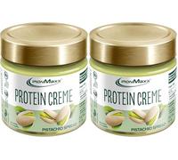 IronMaxx Crema de Proteína de Pistacho - 200g | Untable de Proteínas sin Azúcares | Textura Cremosa, Ideal para Batidos, Recetas Fitness y Diferentes Tipos de Dieta (Paquete de 2)