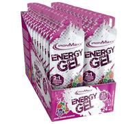 IronMaxx Energy Gel - Mixed Berries 24x67 ml | Con 25 g de carbohidratos y 200 mg de sodio por porción | Ideal para esfuerzos físicos intensos | Práctico para llevar a cualquier parte