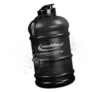 IronMaxx Galón de Agua - Negro Escarchado 2200ml | sin BPA & DEHP | botella a prueba de fugas con escala de medida | disponible en colores diferentes
