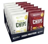 IronMaxx High Protein Chips - Mix Pimentón & Sour Cream Onion - 12 x 60 g | Chips Proteicas Horneadas | Low Carb, Sin Gluten y Bajo en Azúcar