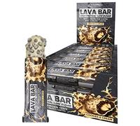 IronMaxx Lava Protein Bar - Cookies and Cream - 18x40g | Barrita alta en proteínas con núcleo cremoso y cobertura de cacahuete y caramelo | Baja en azúcar y sin aceite de palma