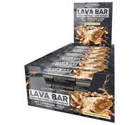 IronMaxx Lava Protein Bar - White Salty Peanut - 18x40g | Barrita alta en proteínas con núcleo cremoso y cobertura de cacahuete y caramelo | Baja en azúcar y sin aceite de palma