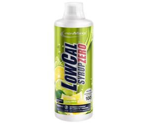 IronMaxx LowCal Syrup Zero - Lima Limon 1000ml | jarabe para bebidas sin azúcar 1:100 rinde 100 l de mezcla para bebidas | Bebida concentrada con 22 mg de L-carnitina y 19 mg de magnesio por ración