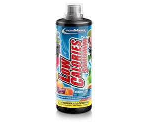 IronMaxx LowCal Syrup Zero - Multifruta 1000 ml | jarabe para bebidas sin azúcar 1:100 rinde 100 l de mezcla para bebidas | Bebida concentrada con 22 mg de L-carnitina y 19 mg de magnesio por ración