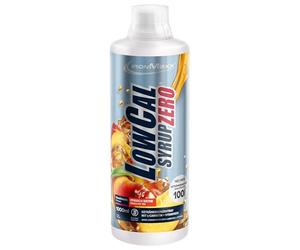 IronMaxx LowCal Syrup Zero - Peach Ice Tea 1000ml | jarabe para bebidas sin azúcar 1:100 rinde 100 l de mezcla para bebidas | Bebida concentrada con 22 mg de L-carnitina y 19 mg de magnesio por ración