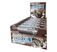 IronMaxx Prookie Barrita Proteica - Chocolate Cookie 24 x 45g | Alto en Proteína (14g por barrita) | Snack Saludable Bajo en Azúcar | Con Trozos de Galleta y Cobertura Blanca