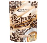 IronMaxx Proteccino - Cappuccino bolsa de 500 g | Café de proteínas con extracto de café real y cafeína | Sin azúcar añadido ni conservantes