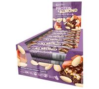 IronMaxx Protein & Almond - Almond Double Caramel 24 x 45g | Barrita alta en proteínas con almendras reales | Barrita de proteína sin gluten, sin azúcares añadidos y libre de aceite de palma.